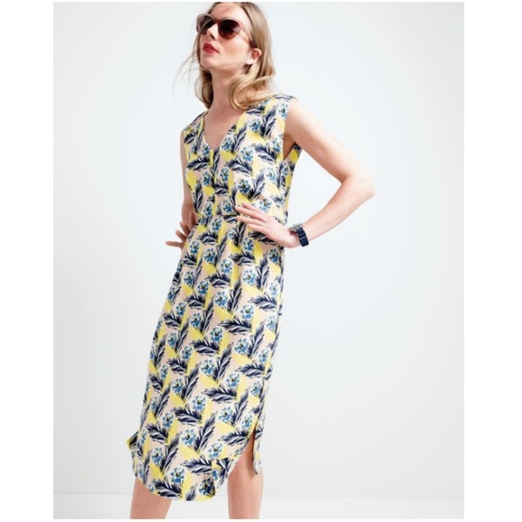 J. Crew Dresses & Skirts - J. Crew Sleeveless Silk Dress In Spring Meadow
